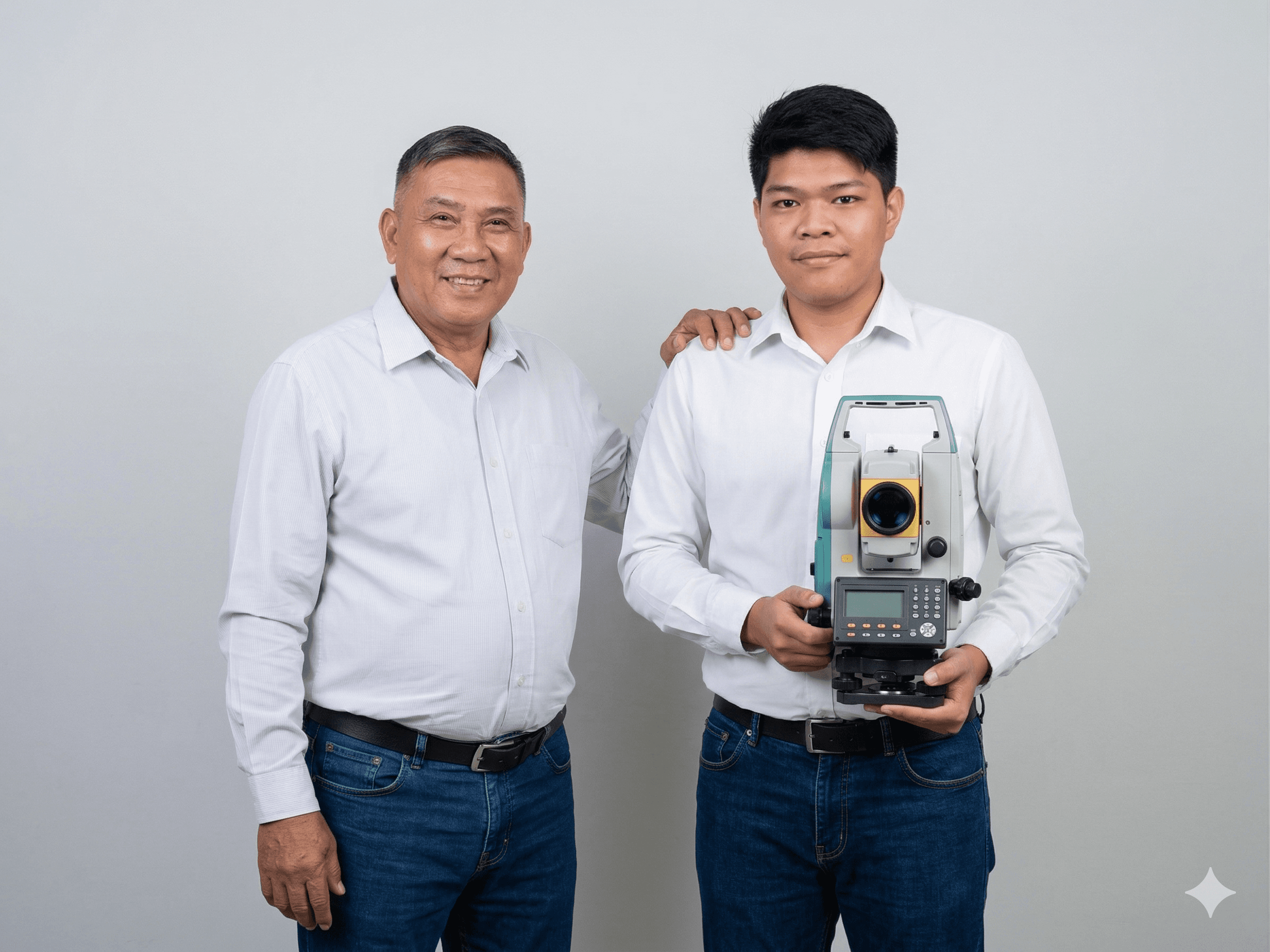 Orleans and Lyndon Leonor, the father-and-son team behind Leonor Surveying Services